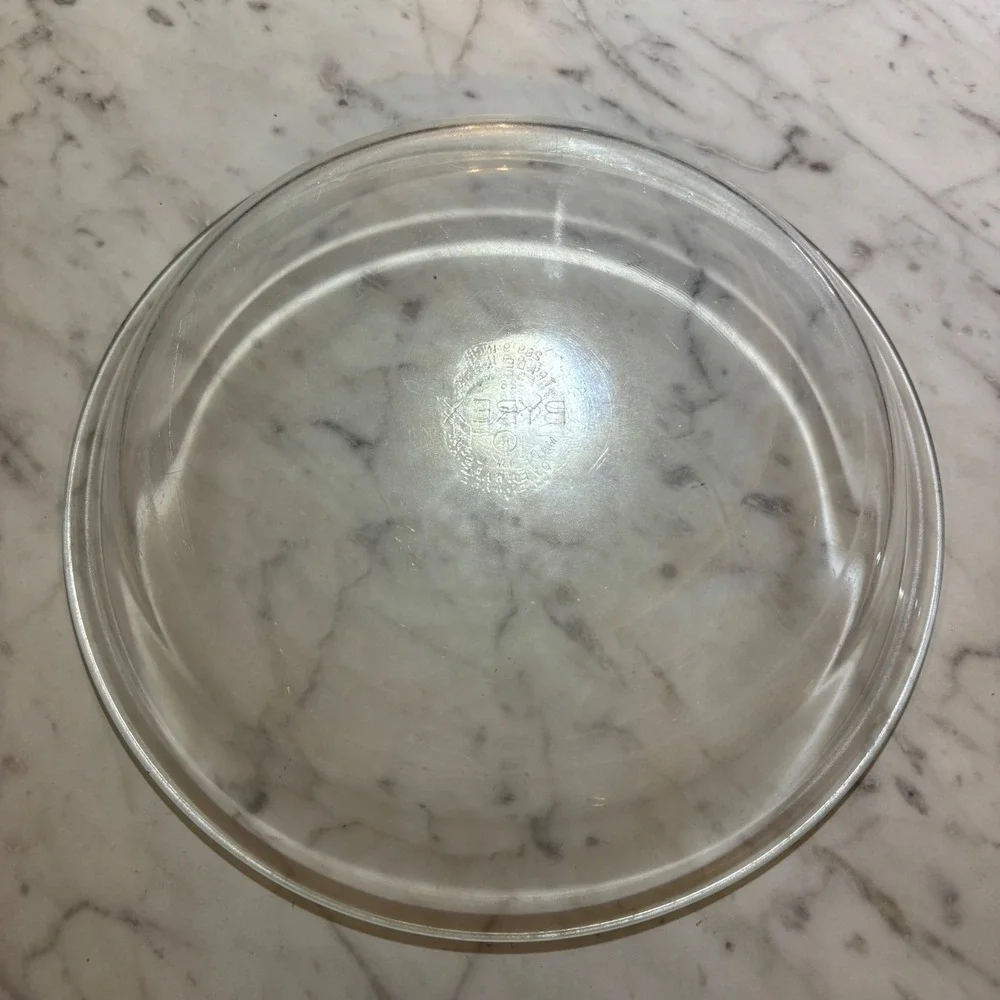 Vintage Pyrex 209 Clear Glass 9 Inch Pie Plate Dish Ovenware Made in USA
